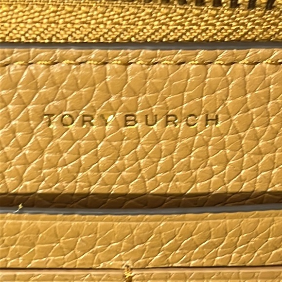 Tory Burch Saffiano Leather Zip Around Logo Wallet - Picture 5 of 5